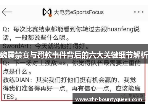 魏震禁赛与罚款事件背后的六大关键细节解析